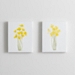 Yellow Floral Vase Canvas Art Prints, Set of 2