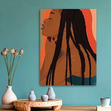 Casual III Giclee Canvas Art, One Size , Orange