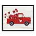 Red Truck Heart Balloons Framed Canvas Art Print