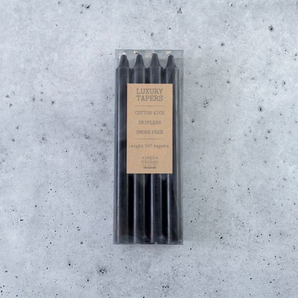 Black Unscented Taper Candles, Set of 8 Kirklands Home