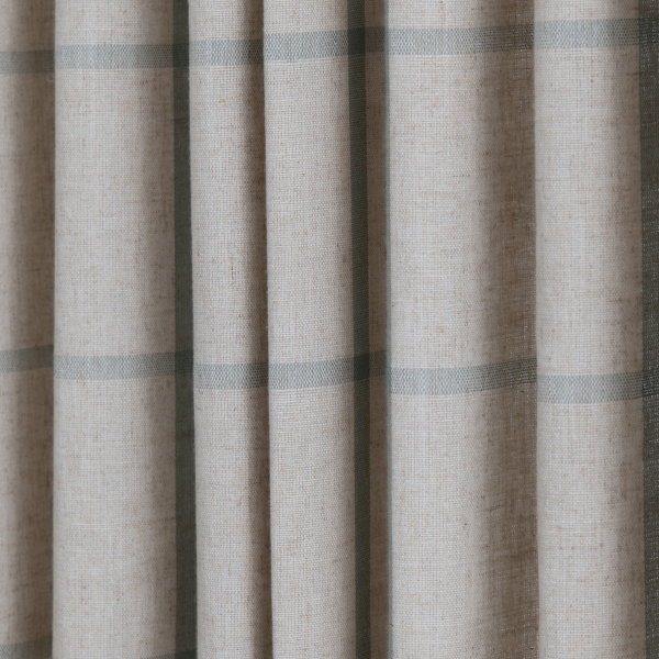 Green Checkered Single Curtain Panel, 84 in.