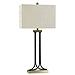 Brass and Black Mid-Century Modern Table Lamp