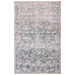 Blue and Light Pink Faded Oushak Area Rug, 8x10