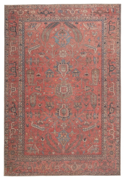 Red Blue Medallion Area Rug, 5x8 Kirklands Home