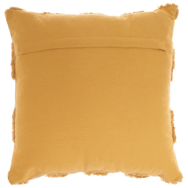 Yellow Tufted Checkers Pillow