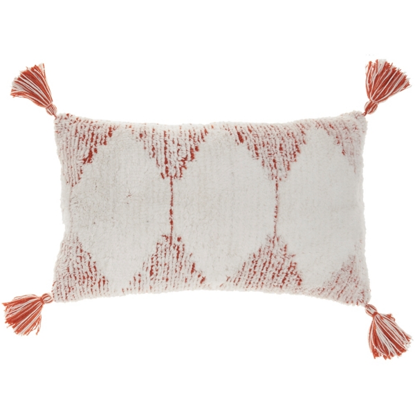 Geo tufted store tassel throw pillow