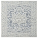 Blue and Ivory Woven Medallion Area Rug, 5x7