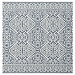 Blue and White Woven Geometric Area Rug, 5x7
