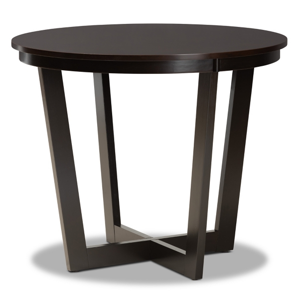 Dark Wooden Interlocked Base 5-pc. Dining Set