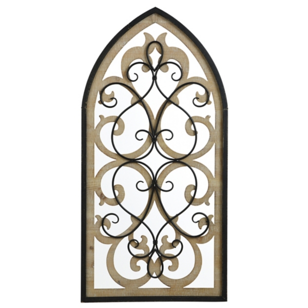Arched Wood and Metal Layered Scroll Wall Plaque Kirklands Home