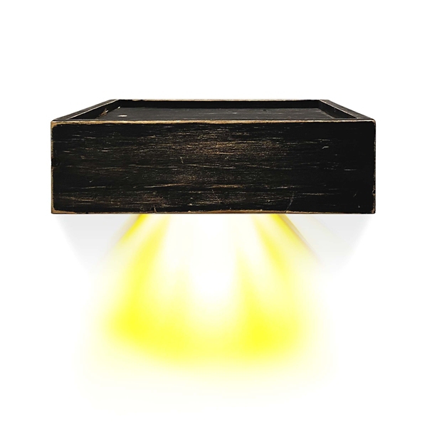 Black LED Floating Shelf with Remote, 7 in.
