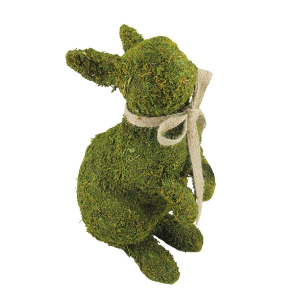 Moss Covered Standing Easter Bunny Figurine