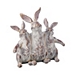 Weathered White Easter Bunnies Statue