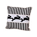 Black and White Striped Bunny Pillow