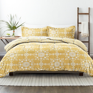Yellow Daisy Medallion King 3 Pc, Yellow And White Double Duvet Cover