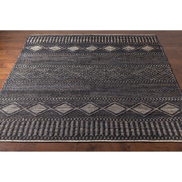 Black Diamond Jute Area Rug