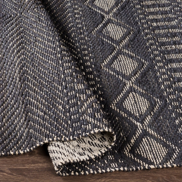 Black Diamond Jute Area Rug, 8x10