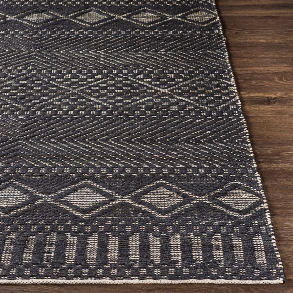 Black Diamond Jute Area Rug, 8x10