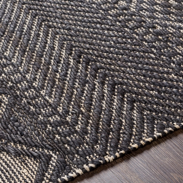 Black Diamond Jute Area Rug, 8x10