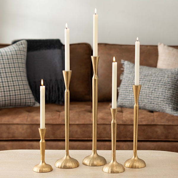 Kirklands Gold Slim Taper Candle Holder Hamilton Place