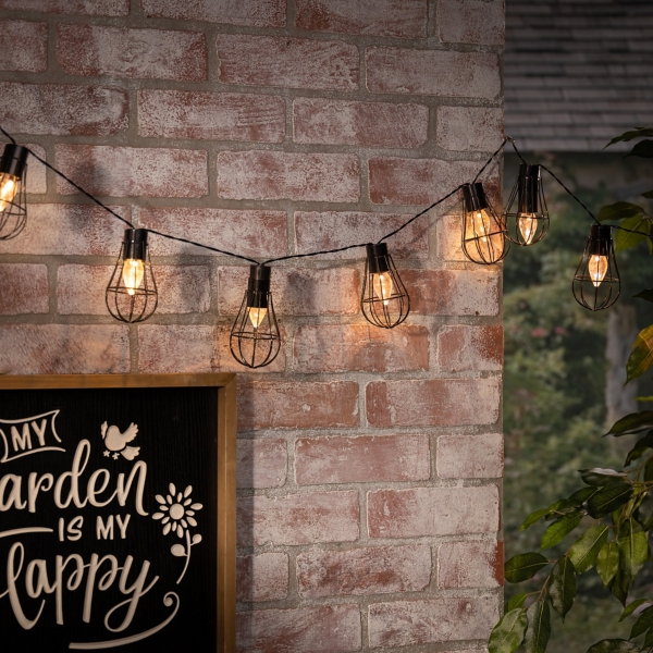 Caged outdoor deals lights