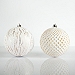 Assorted White and Gold Ball Ornaments