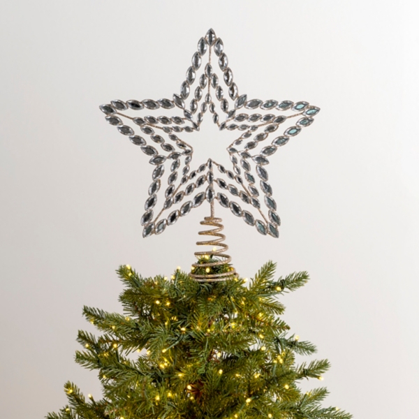 Silver Crystal Star Tree Topper Kirklands Home