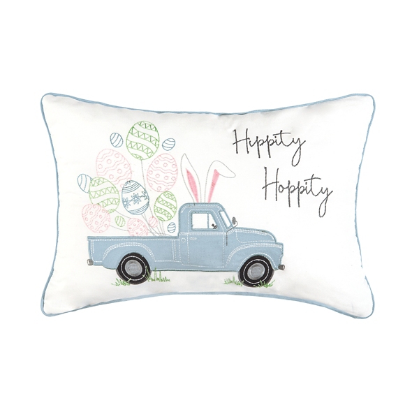 Hippity Hoppity Blue Truck Accent Pillow Kirklands Home
