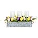 Galvanized Spring Tulips LED Candle Centerpiece