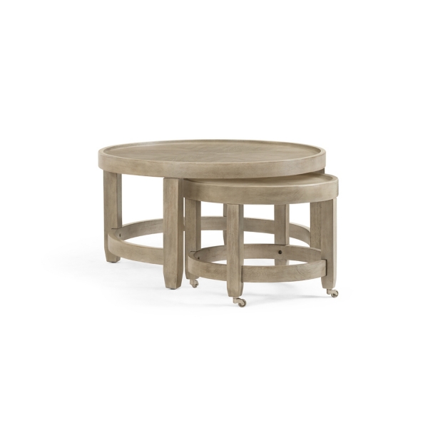 Gray Oak Wood Nesting Coffee Tables, Set of 2 Kirklands Home