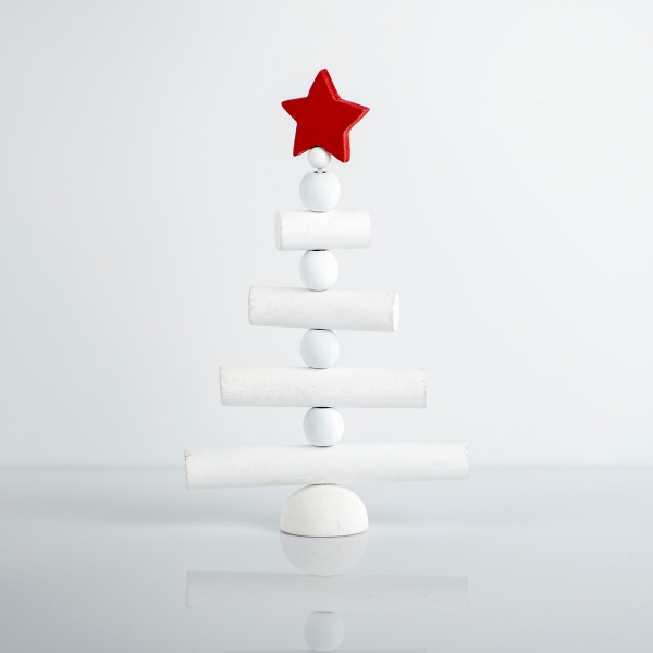 White Wood Christmas Tree Ornament Kirklands Home