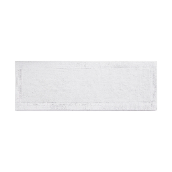 White Tufted Reversible Bath Runner | Kirklands Home