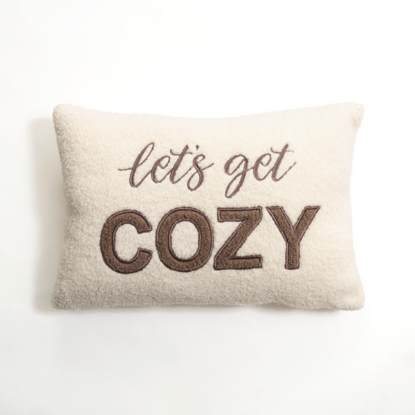 comfy cozy Throw Pillow by Amanda Nicole