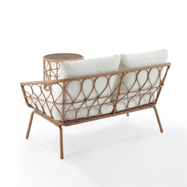 Woven Loop Rattan 2-pc. Outdoor Loveseat Set