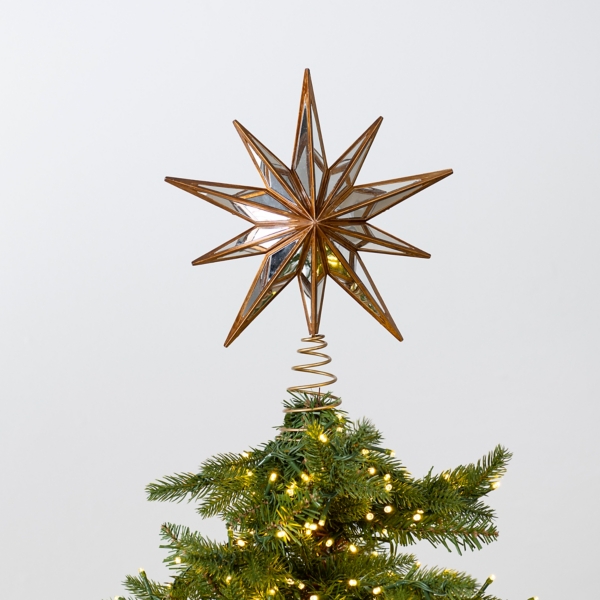 Bronze Mirror Star Tree Topper Kirklands Home