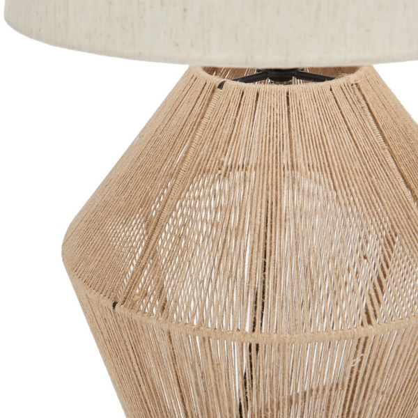 Natural Woven Jute Urn Table Lamp