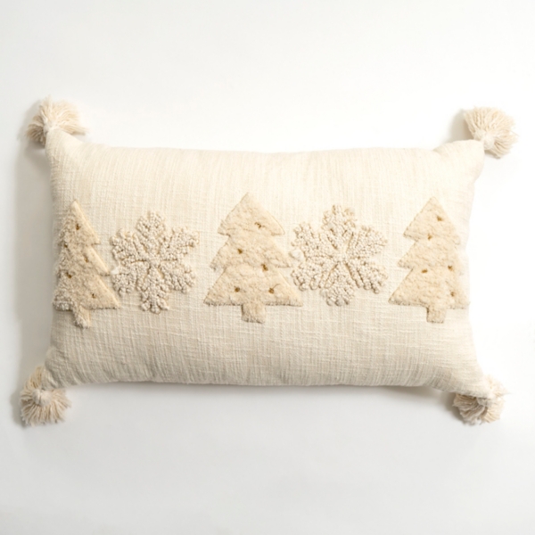 Maritime Embroidered Monogram Accent Pillow In Ivory