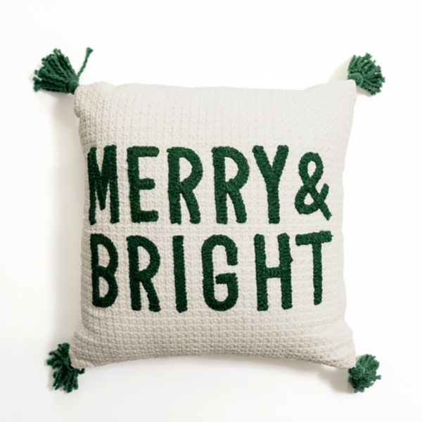 Green Merry and Bright Pillow Kirklands Home