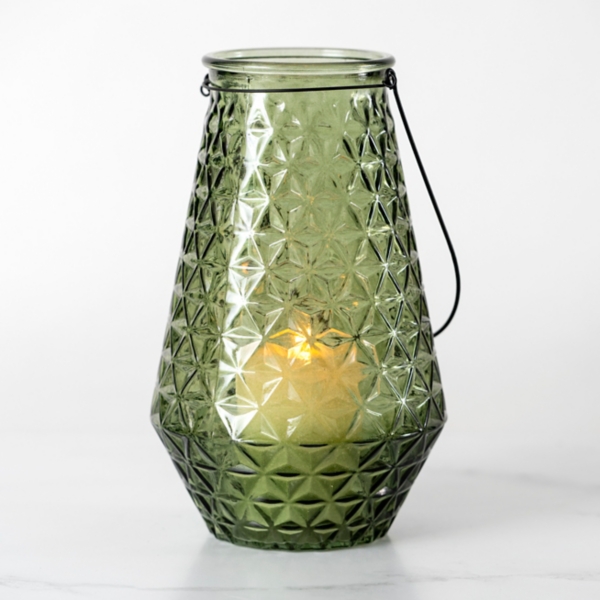 Evergreen Textured Glass Lantern Kirklands Home
