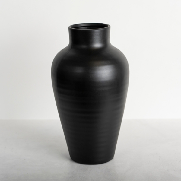 Tall Black Terracotta Vase, 14 in. Kirklands Home