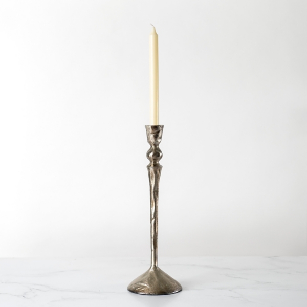 Textured Silver Taper Candle Holder, 17 in. Kirklands Home