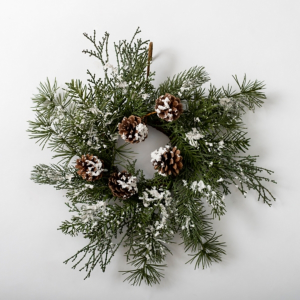 Snowy Pine Mini Wreath | Kirklands Home