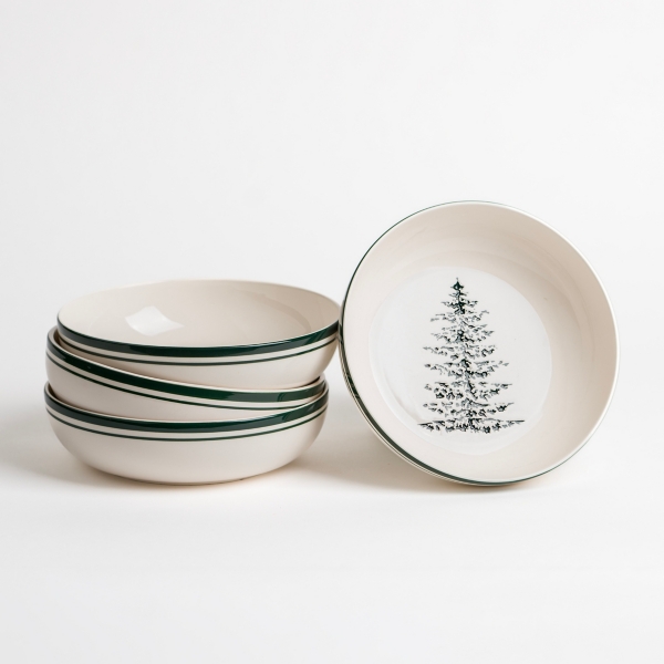 Evergreen Dinner Bowls, Set of 4 Kirklands Home