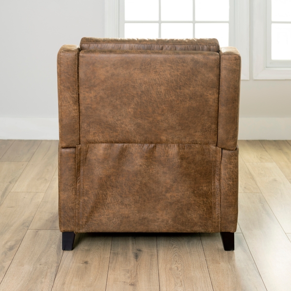 Brown Wyatt Faux Leather Recliner