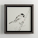 Birdie and Branch Sketch I Framed Art Print