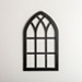 Black Arched Windowpane Wall Plaque