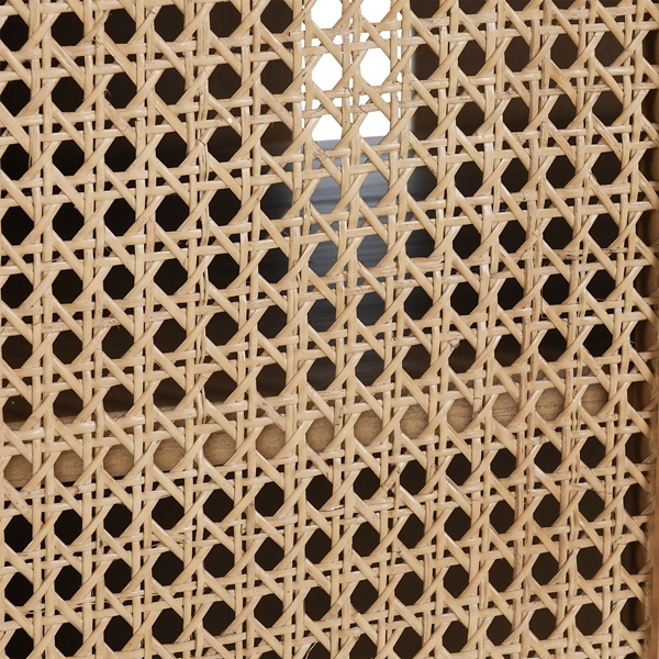 Reclaimed Pine and Woven Cane Cabinet