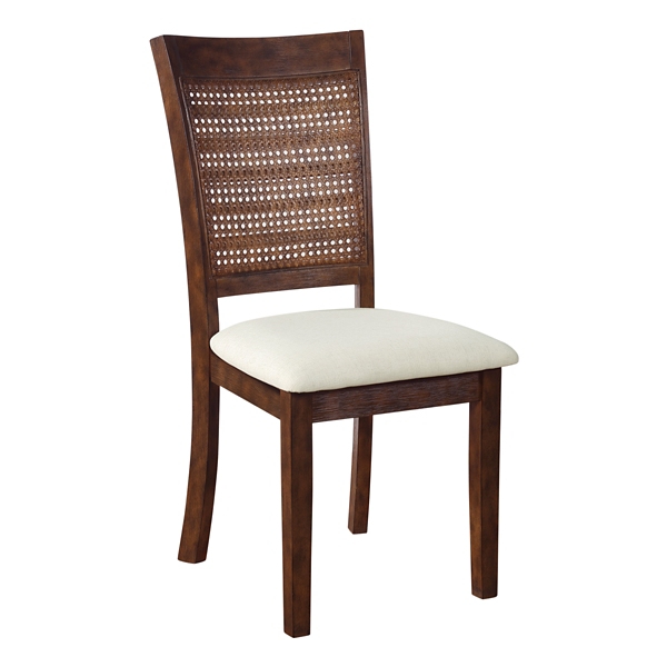 Brown Wilbur Cane Back Dining Chairs, Set of 2