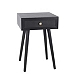 Black Single Drawer Wood Accent Table