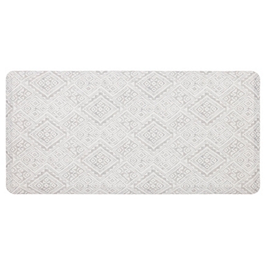 Gray Diamond Cushioned Kitchen Mat